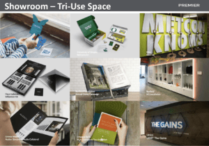 premier press tri-use space showroom onboarding